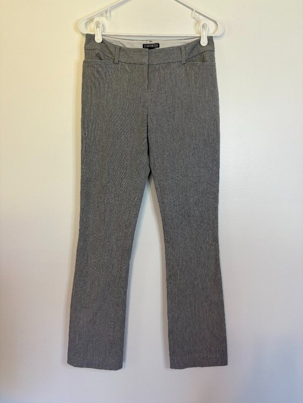 Express Columnist Light Gray Low Rise Dress Pants